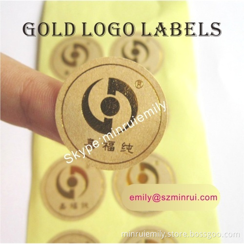Custom Round Matt Gold Wedding Stickers Embossed With Color Gold Paper,round Gloden Labels,circle Matt Gold Stickers 
